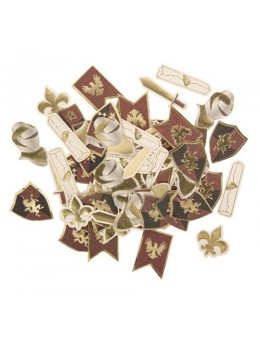 100 Confetti de table chevalier médiéval