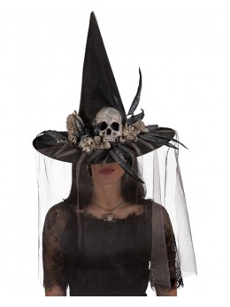 Chapeau sorcière élégante décoré