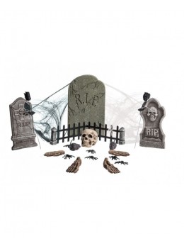 Kit déco cimetière halloween 24pcs