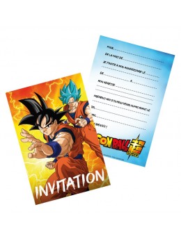 8 invitations Dragon Ball Z