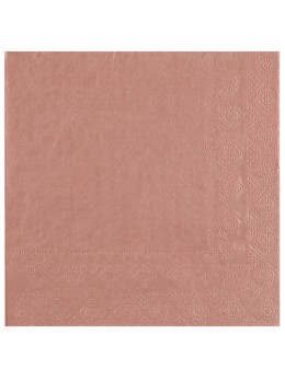 25 Serviettes papier rose gold
