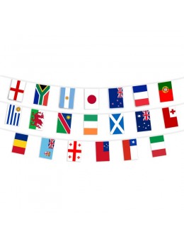 Guirlande papier 20 pays coupe du monde rugby