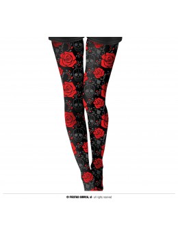 Collants mexicains roses rouges