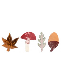 12 Confetti bois thème automne