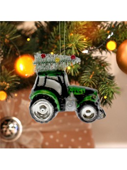 Boule de Noël tracteur