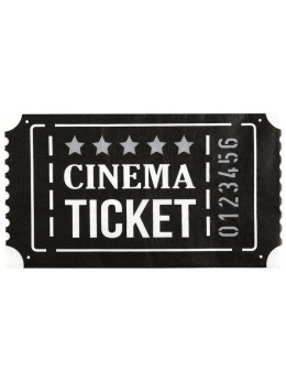 20 Serviettes papier ticket de cinéma