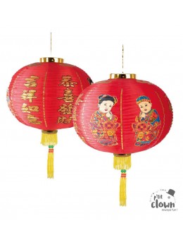 Lanterne chinoise décorée 50cm