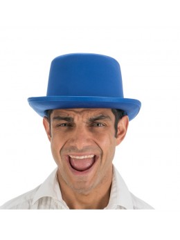 Chapeau haut de forme bleu
