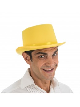 Chapeau haut de forme jaune