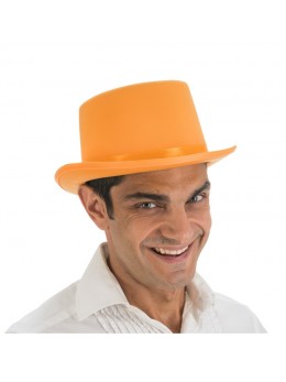 Chapeau haut de forme orange