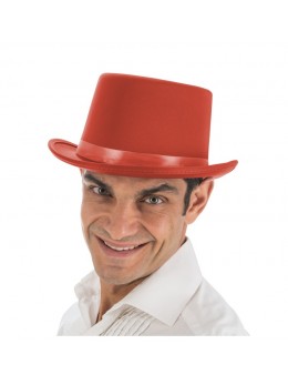 Chapeau haut de forme rouge