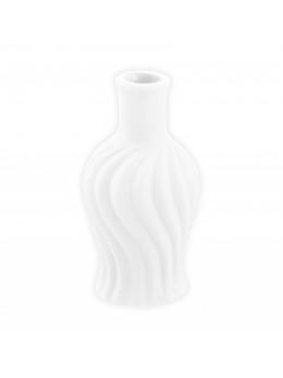 Mini vase céramique torsadé blanc 8.5cm