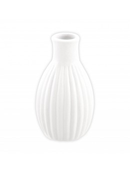 Mini vase céramique strié blanc 8.5cm