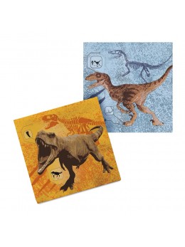 20 serviettes papier dinosaure