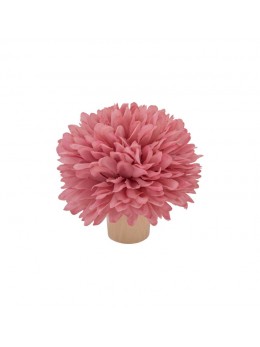 Bouchon bois fleur rose 6.5cm