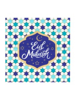 20 serviettes papier Eid Mubarak