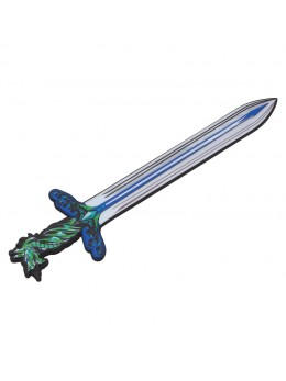 Epée mousse dragon bleu 50cm