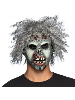 Masque latex de crazy zombie